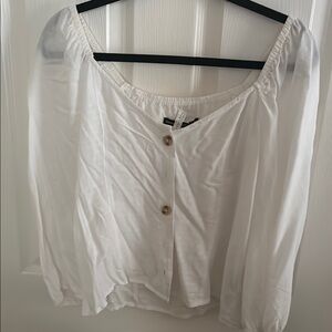 White Button-Up Women's Top